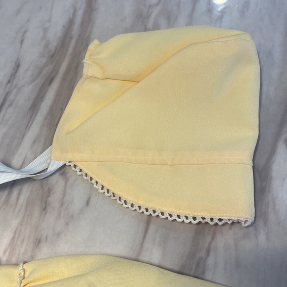 Vintage Beautiful Yellow Outerworks Coat and Hat- Satin lined. Soooo adorable - Picture 4 of 10